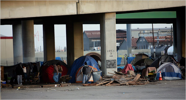 This isn't the first tent city we've seen pop up in the United States.