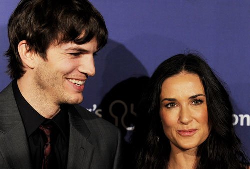 Ashton Kutcher and Demi Moore