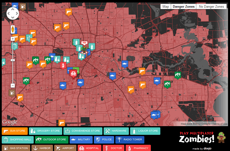 Map of the Dead Houston, TX SHTF Plan When It Hits The Fan, Don't