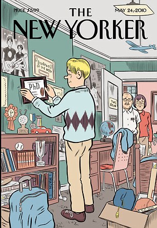 ** MUST LINK BACK http://www.newyorker.com/ ** ** MUST CREDIT THE NEW YORKER ** ** NO CROPPING MUST BE PUBLISHED FULL FRAME ** A Rising Share of Young Adults Live in Their Parents Home A Record 21.6 Million In 2012 by Richard Fry OVERVIEW SDT-millennials-with-parents-08-2013-01In 2012, 36% of the nations young adults ages 18 to 31the so-called Millennial generationwere living in their parents home, according to a new Pew Research Center analysis of U.S. Census Bureau data. This is the highest share in at least four decades and represents a slow but steady increase over the 32% of their same-aged counterparts who were living at home prior to the Great Recession in 2007 and the 34% doing so when it officially ended in 2009. A record total of 21.6 million Millennials lived in their parents home in 2012, up from 18.5 million of their same aged counterparts in 2007. Of these, at least a third and perhaps as many as half are college students. (In the census data used for this analysis, college students who live in dormitories during the academic year are counted as living with their parents). Younger Millennials (ages 18 to 24) are much more likely than older ones (ages 25 to 31) to be living with their parents56% versus 16%. Since the onset of the 2007-2009 recession, both age groups have experienced a rise in this living arrangement. The men of the Millennial generation are more likely than the women to be living with their parents40% versus 32%continuing a long-term gender gap in the share of young adults who do so.1