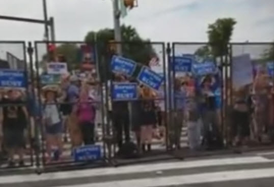 “Free Speech Cage” Keeps Anti-Hillary Protesters Away From DNC Convention