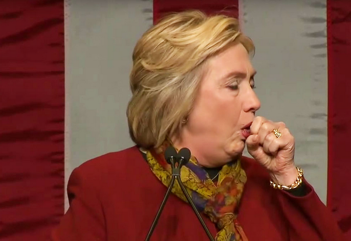 Hillary Clinton cough fit
