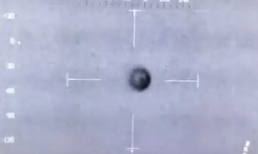 Screen capture of 'invisible UFO' filmed by South Wales police using thermal imaging