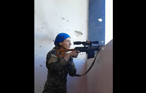 Watch: Kurdish Sniper Laughs After Narrowly Avoiding Shot To The Head
