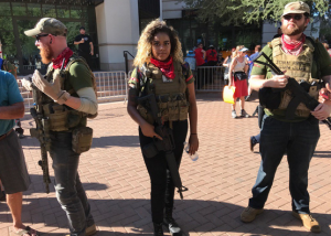 rifles protesters leftist