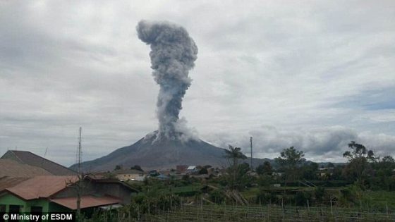 Indonesian Volcano Mount Sinabung Erupts