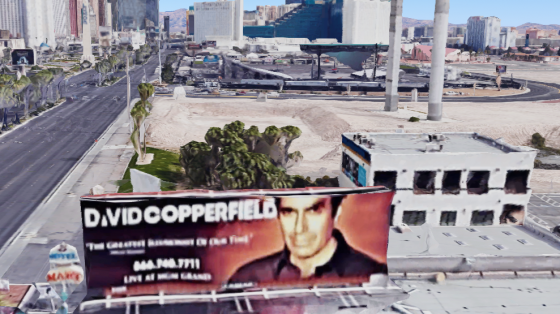 Midway between the Mandalay Bay Convention Center and the venue. (Screenshot via Google Maps)