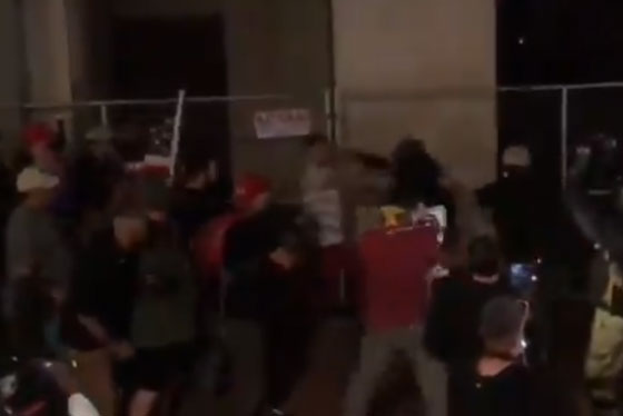 Video: Huge Brawl On The Streets Of America As Antifa Goes Head To Head With Proud Boys: Portland Cops Open Fire With Less-Lethal Rounds