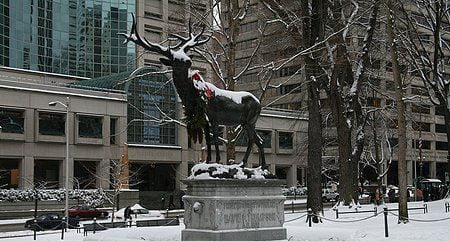 Racism is Dead! Racist Elk Statue Burns In Portland, Oregon