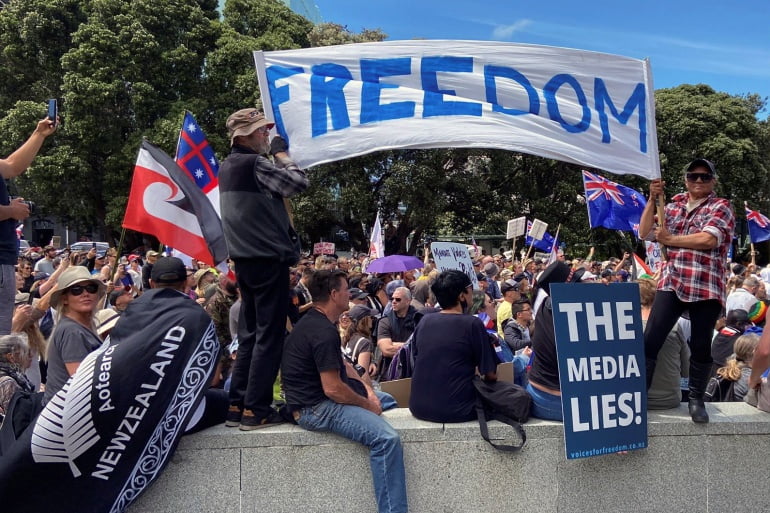 New Zealand Protestors Disobey Their Masters To Continue To Protest