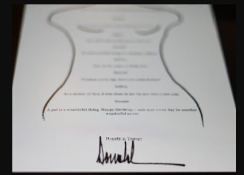 White House Says Trump's "Birthday Letter" To Jeffrey Epstein is "Fake